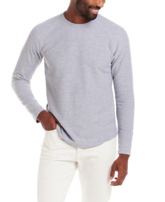 Men's Long Raglan Sleeve Ribbed Crewneck T-Shirt