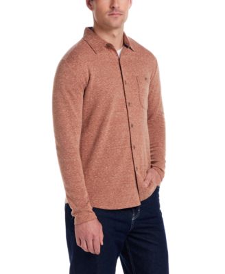 Men's Long Sleeve Heathered Button-Front Shirt