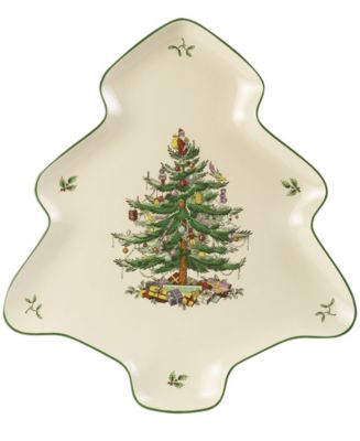 Macy's Christmas Tree Shaped Platter