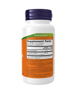 White Willow Bark ,400 mg ,100 Caps