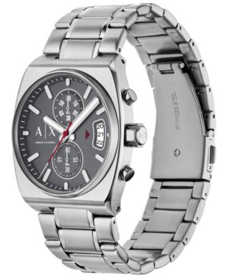 Men's Quartz Chronograph Silver Stainless Steel Watch, 40mm