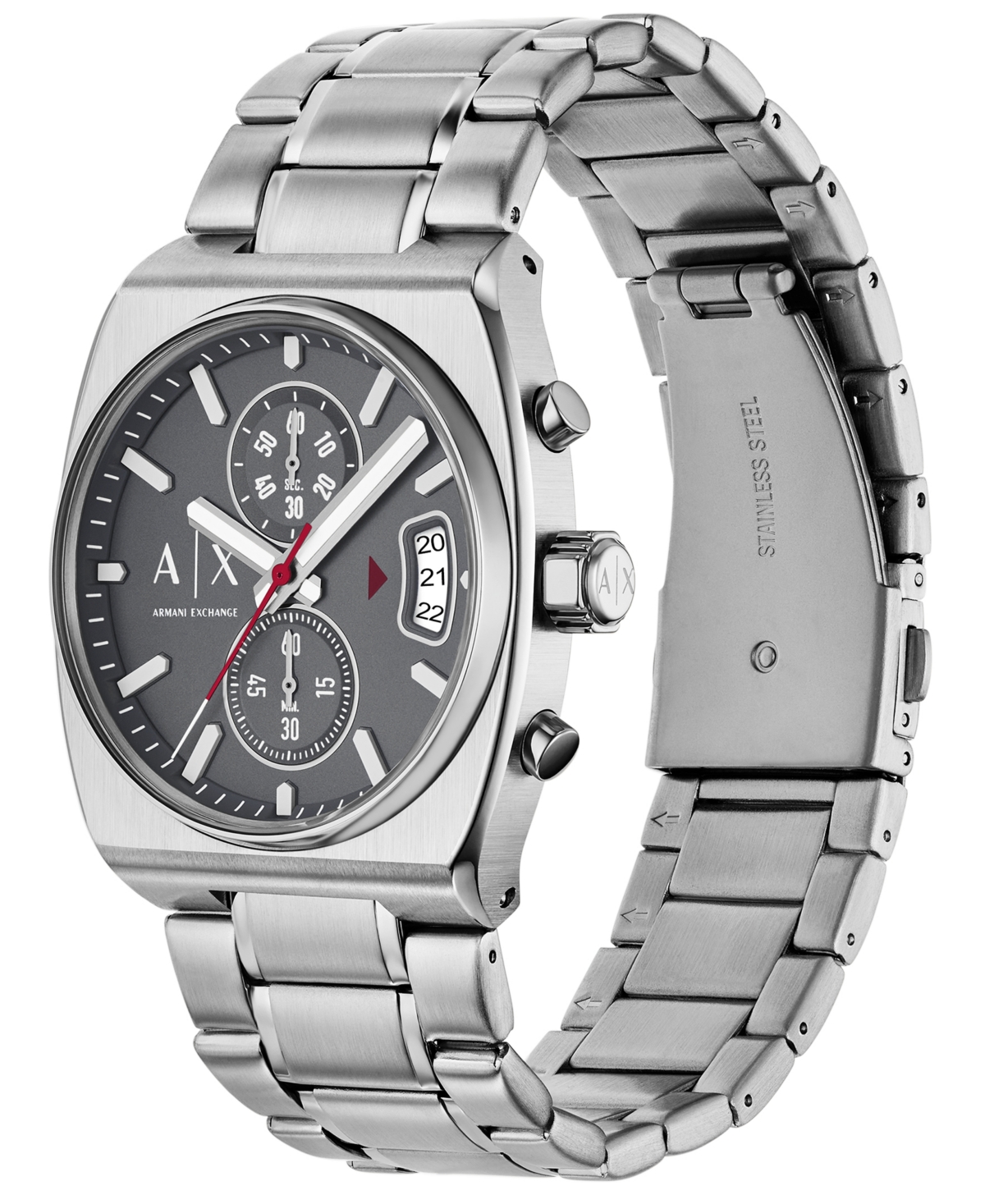 A|X Armani Exchange Men's Quartz Chronograph Silver Stainless Steel Watch, 40mm
