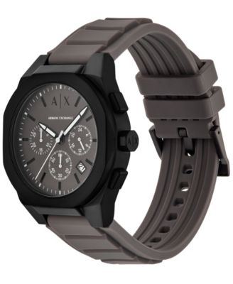 Men's Sync Quartz Chronograph Gray Silicone Watch, 42mm