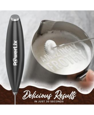 Milk Frother Battery Operated Foam Maker For Coffee With Stainless Steel Stand