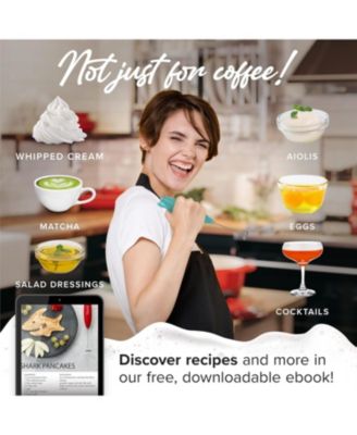 Milk Frother Battery Operated Foam Maker For Coffee With Stainless Steel Stand