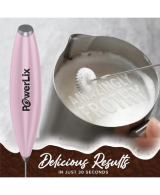 Milk Frother Battery Operated Foam Maker For Coffee With Stainless Steel Stand