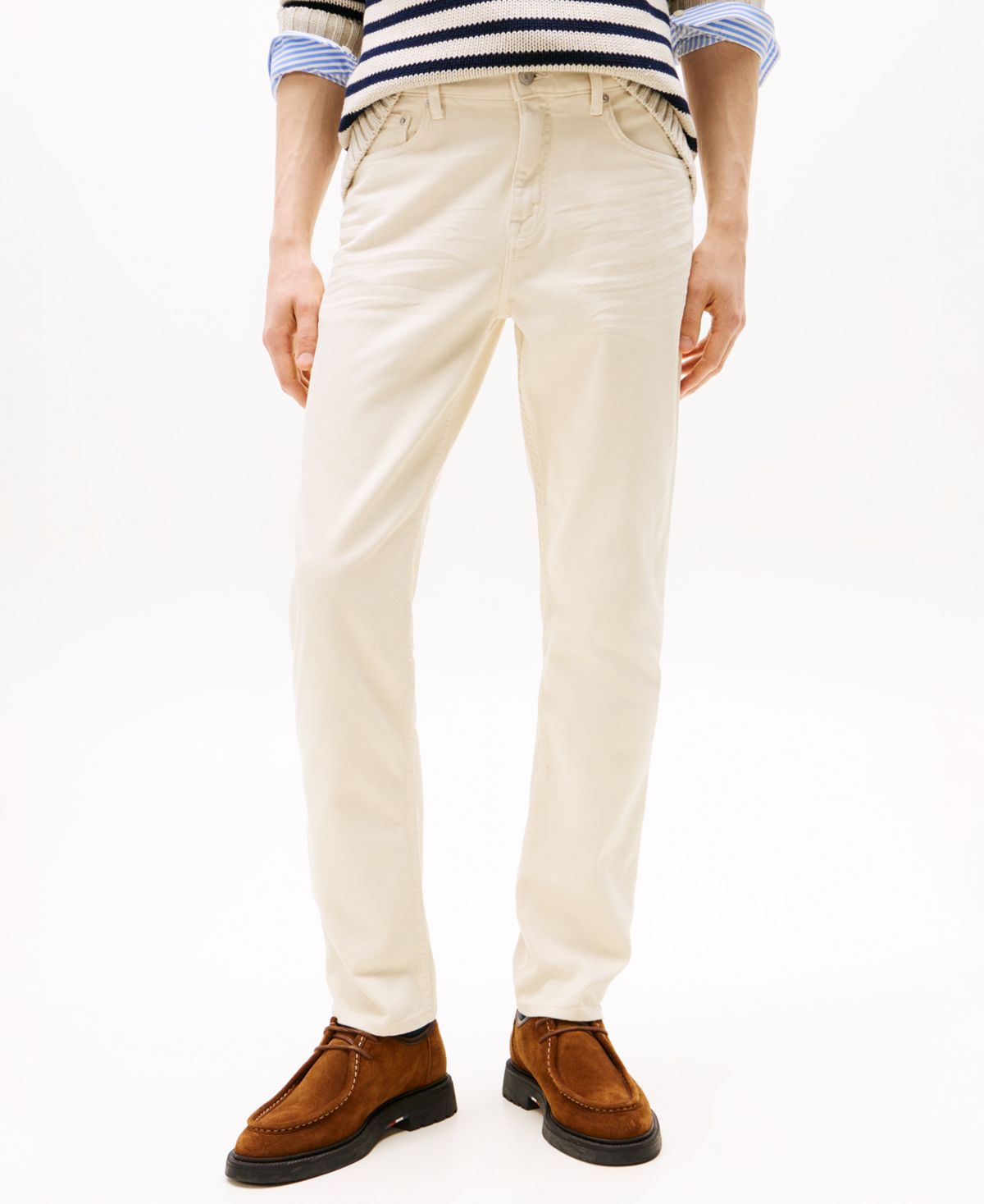 Мужские брюки из окрашенной джинсовой ткани прямого кроя Denton Garment