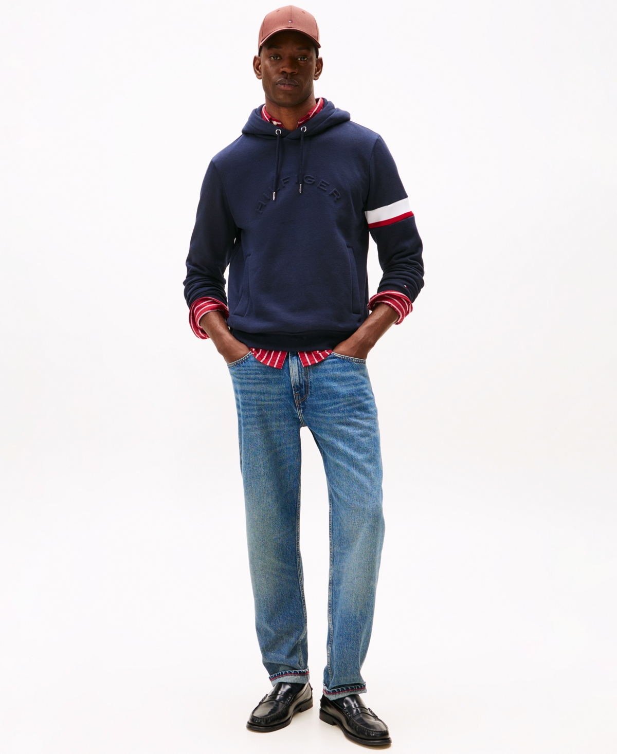 Tommy Hilfiger Flex Fleece Hoodie In Blue