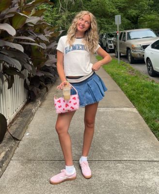 Juniors' Varsity Pleated Drawstring  Skirt