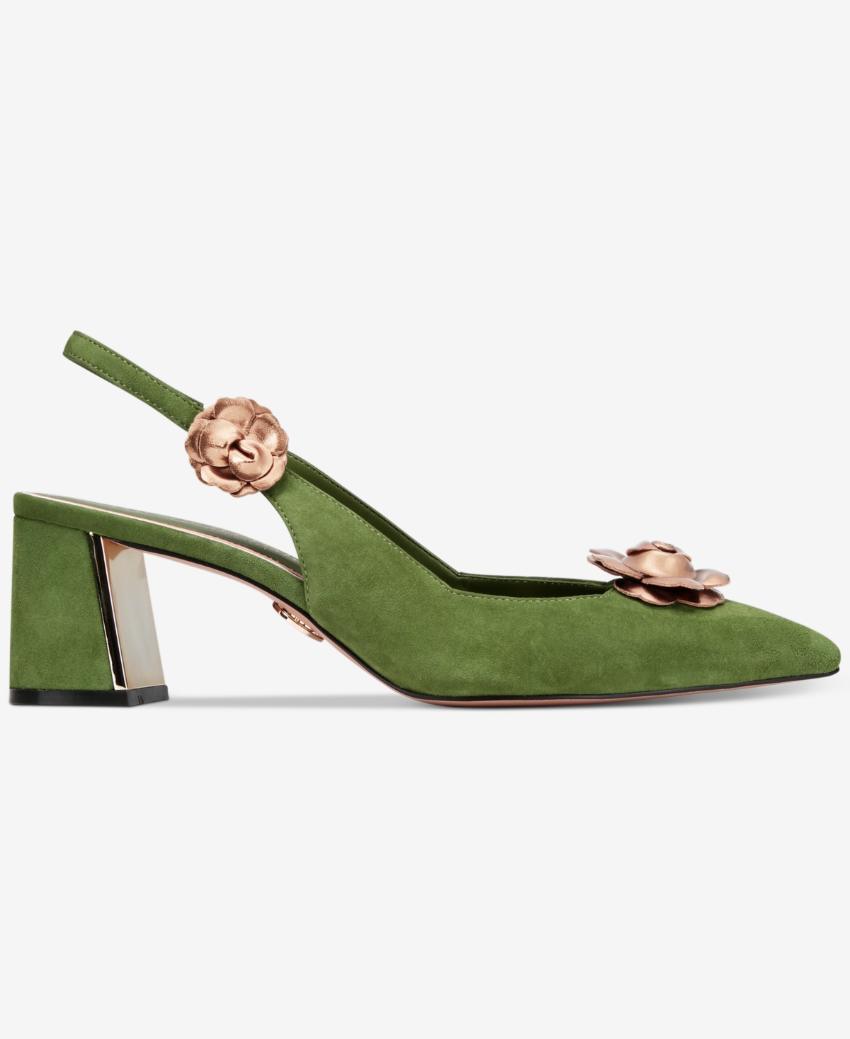 Things Ii Come Women's Leza Luxurious Slingback Block-heel Ballet Pumps In Green