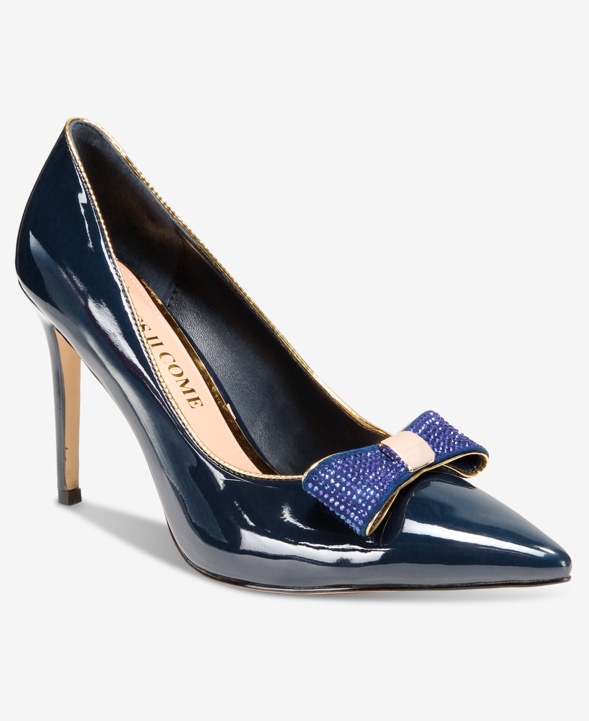 Things Ii Come Women's Soho Luxurious Crystal Double Bow Pumps In Blue