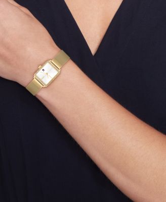 Women's Quartz Gold Tone Stainless Steel Mesh Bracelet Watch, 21.3mm