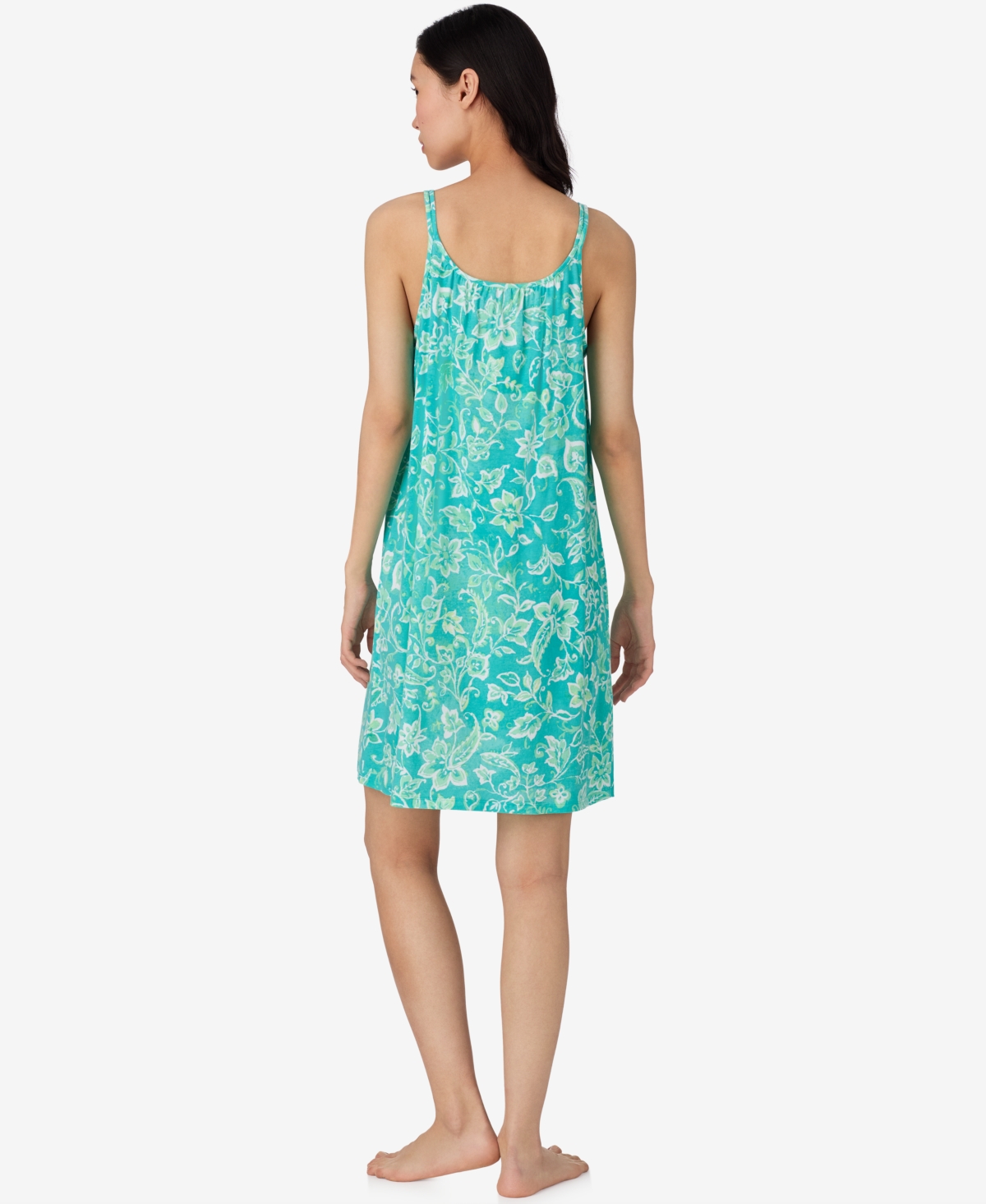 Ralph Lauren Women's Double Strap Short Nightgown In Blue