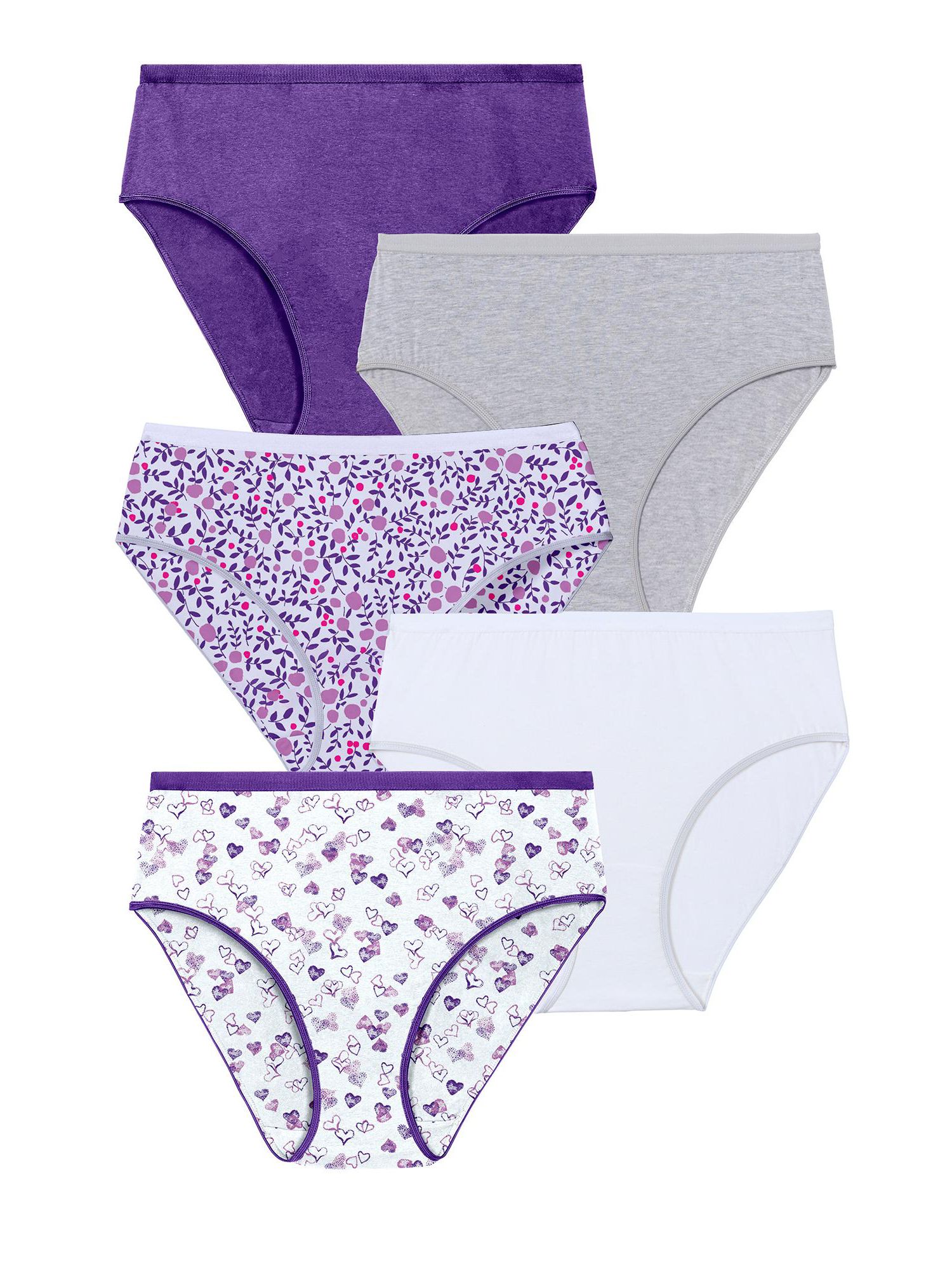 Women's Hi-Cut Cotton Brief 5-Pack