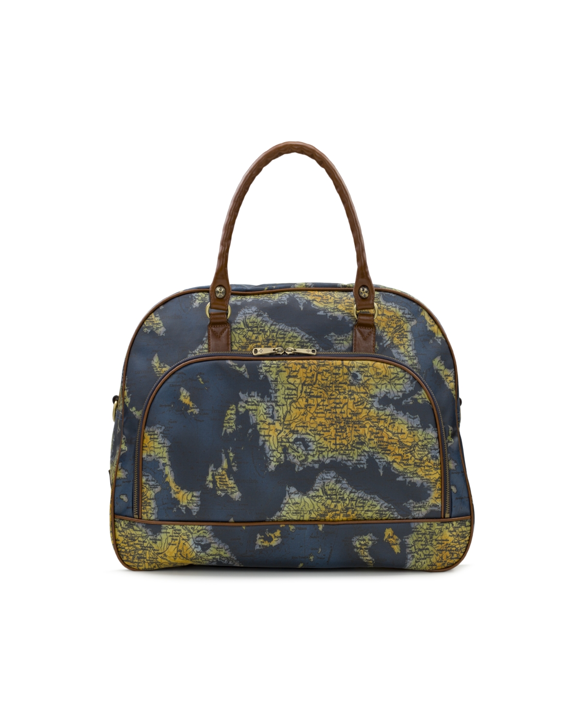Gonnesa Zipper Overnighter Bag - Greek Map