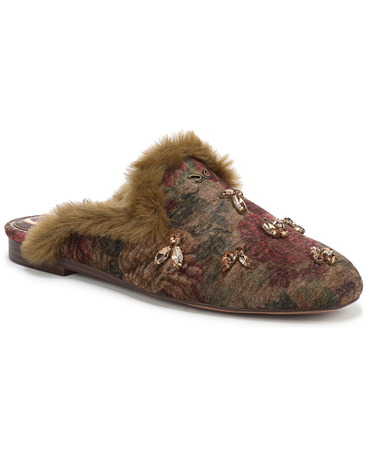 Circus Ny By Sam Edelman Tillie Faux Fur Trim Mule In Brown