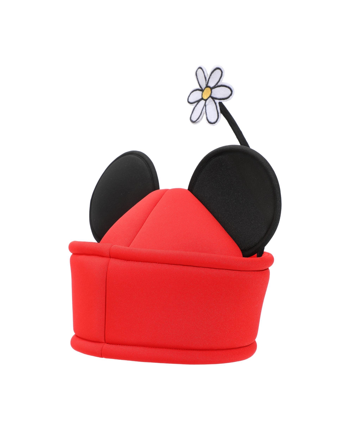 Minnie Mouse Ears & Flower Red Novelty Cosplay Pillbox Hat - Minnie mouse ears  flower