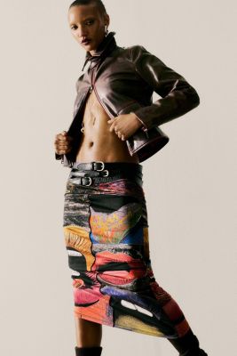 Women's Burgundy faux leather jacket