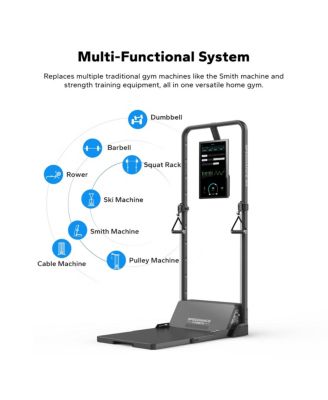 Gym Monster Smart Home Gym, Multifunctional Strength Training Machine, Smith Machine Power Cage Workout Station