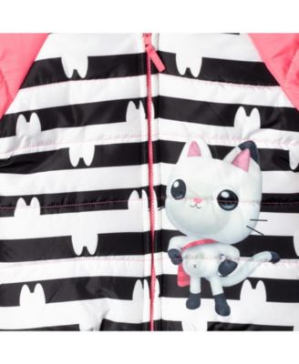 Little Girls Dreamworks Gabbys Dollhouse Pandy Paws Zip Up Puffer Jacket
