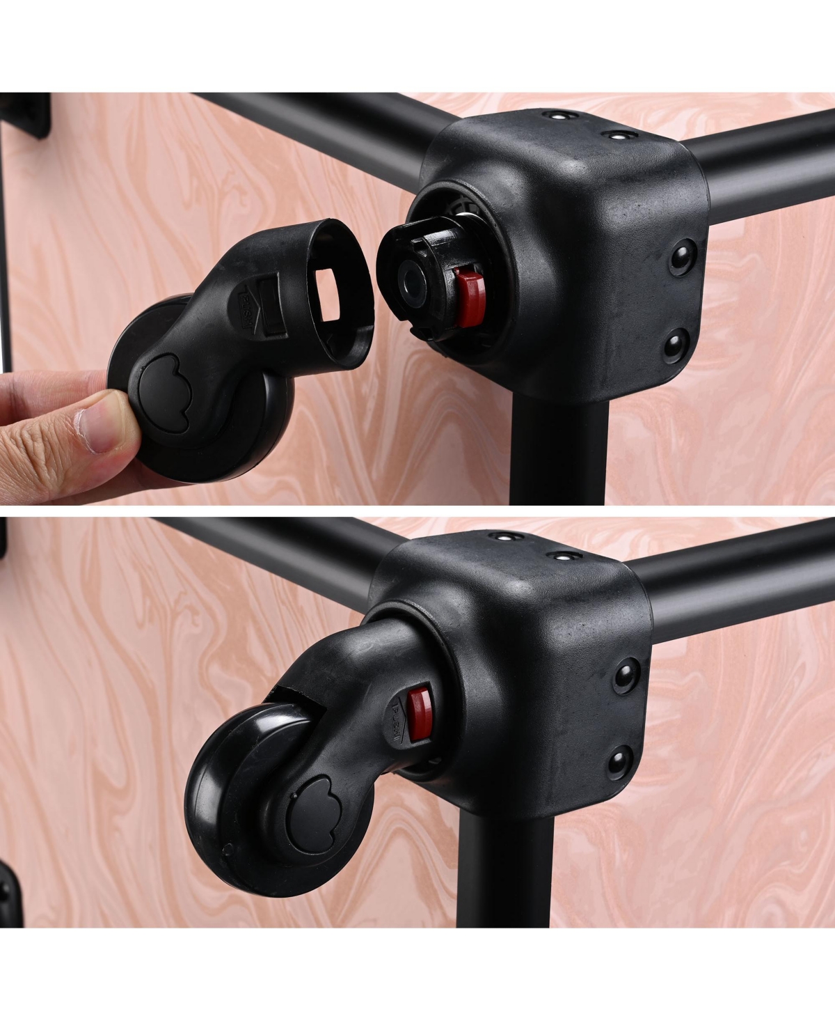 Byootique Folding Manicure Table Nail Desk & Rolling Makeup Train Case Cb Dusk