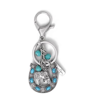 Turquoise Horseshoe Keychain