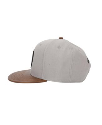 Men's Logo Woven Patch White Snapback Hat