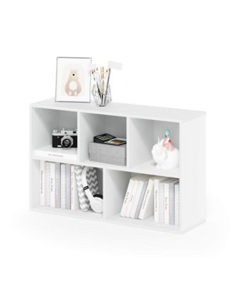 5-Cube Reversible Open Storage Bookcase Toy Storage Cabinet Organizer
