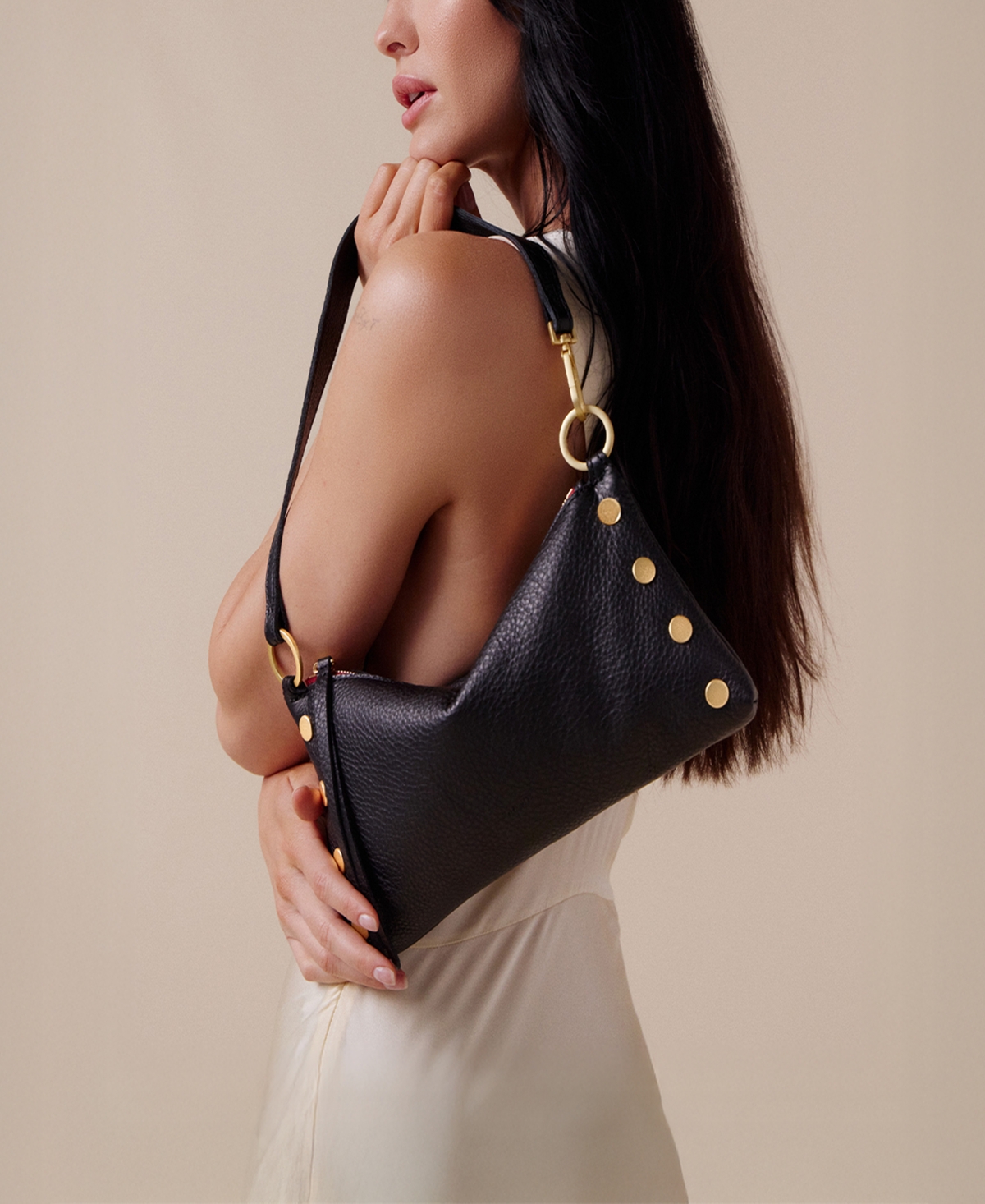 Hammitt Kyle Small Pebbled Leather Crossbody In Black