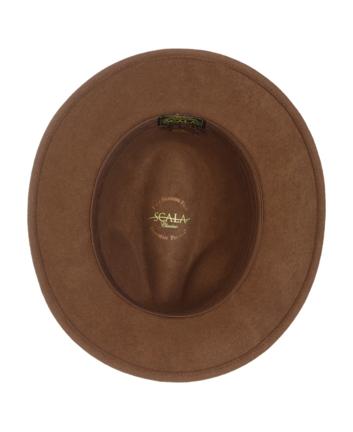 Scala Men's Crush Felt Safari Hat In Brown