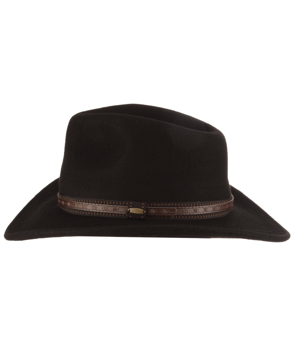 Scala Men's Felt Outback Overlay Hat In Black