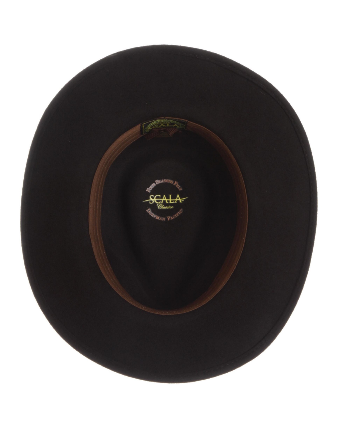 Scala Men's Felt Outback Hat In Brown