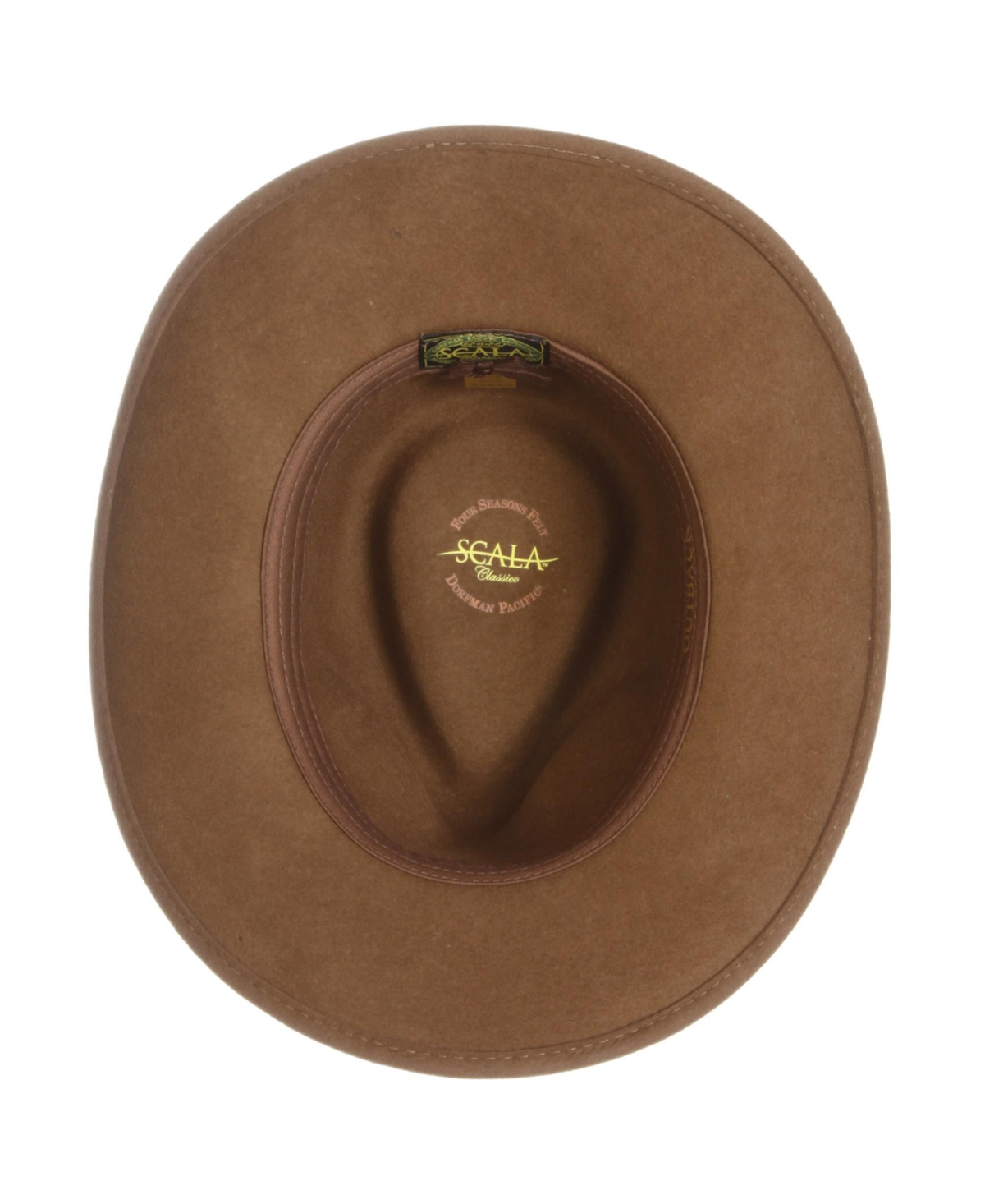 Scala Men's Crushable Felt Outback Hat In Brown