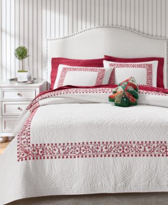 Charter Club - Garland Embroidery 3-Pc. Quilt Set, Full/Queen