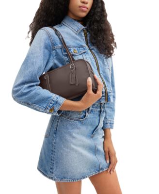 Swing Zip Small Leather Shoulder Bag