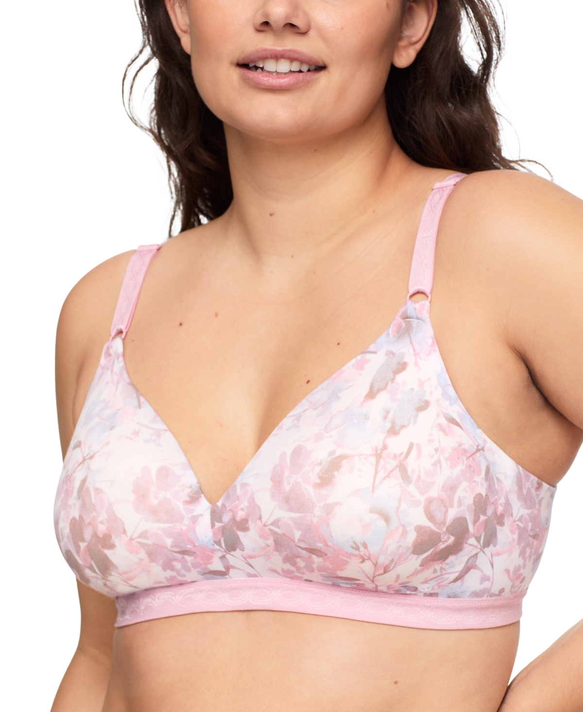 Warner's Warners Cloud 9 Super Soft Wireless Lightly Lined Comfort Bra 1269 In Pink