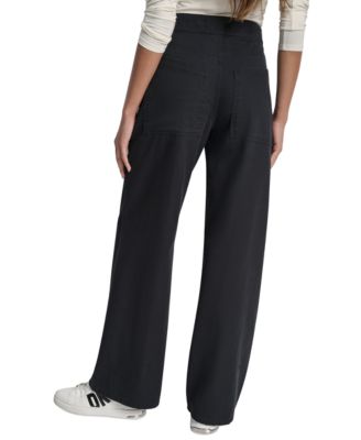 Women's Cotton High Rise Wide Leg Pants