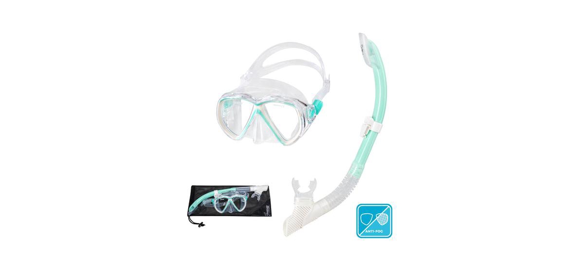 Hanalei Snorkel & Anti-Fog Mask Set - Mint / Cream - Mint
