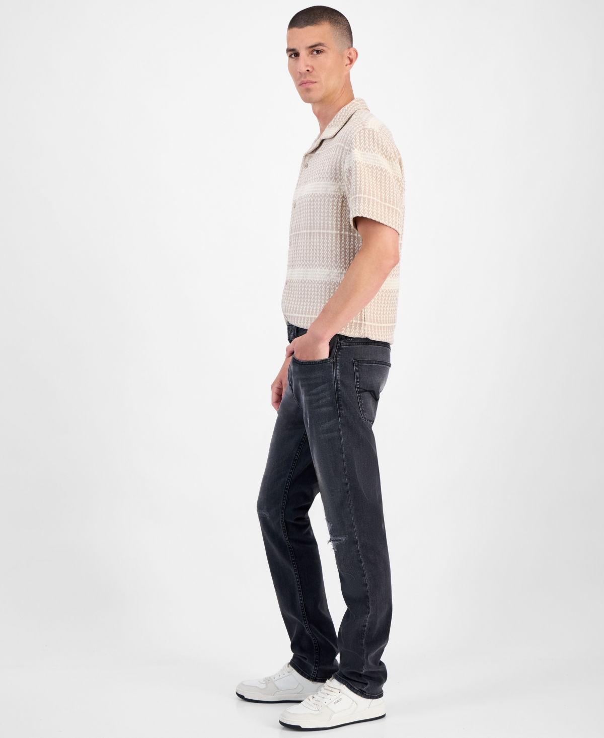 Guess Men's Davis Slim Straight Jeans In Blue