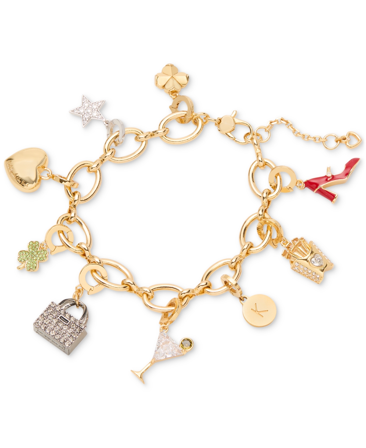 Kate Spade One In A Million Chain Charm Bracelet In Gold