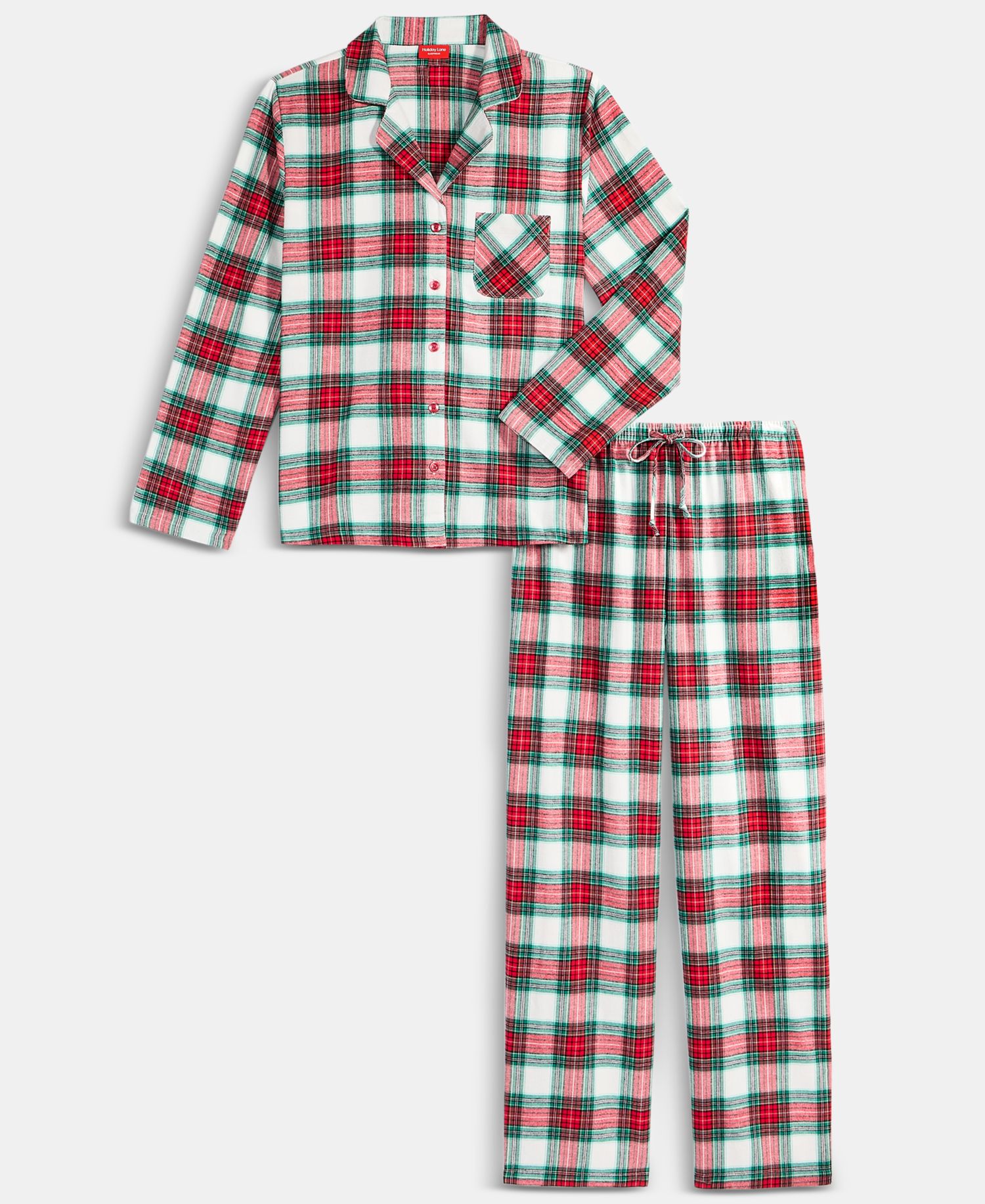 Women's Merry Plaid Cotton Pajama Set