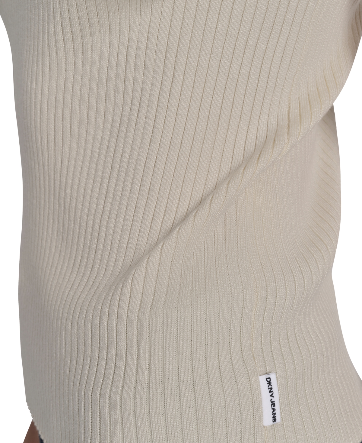 Dkny Jeans Womens Ribbed V-Neck Polo Sweater - G0h