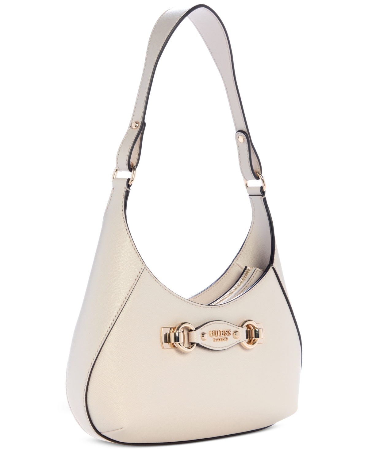 Guess Mimina Small Top Zip Shoulder Bag In Gray