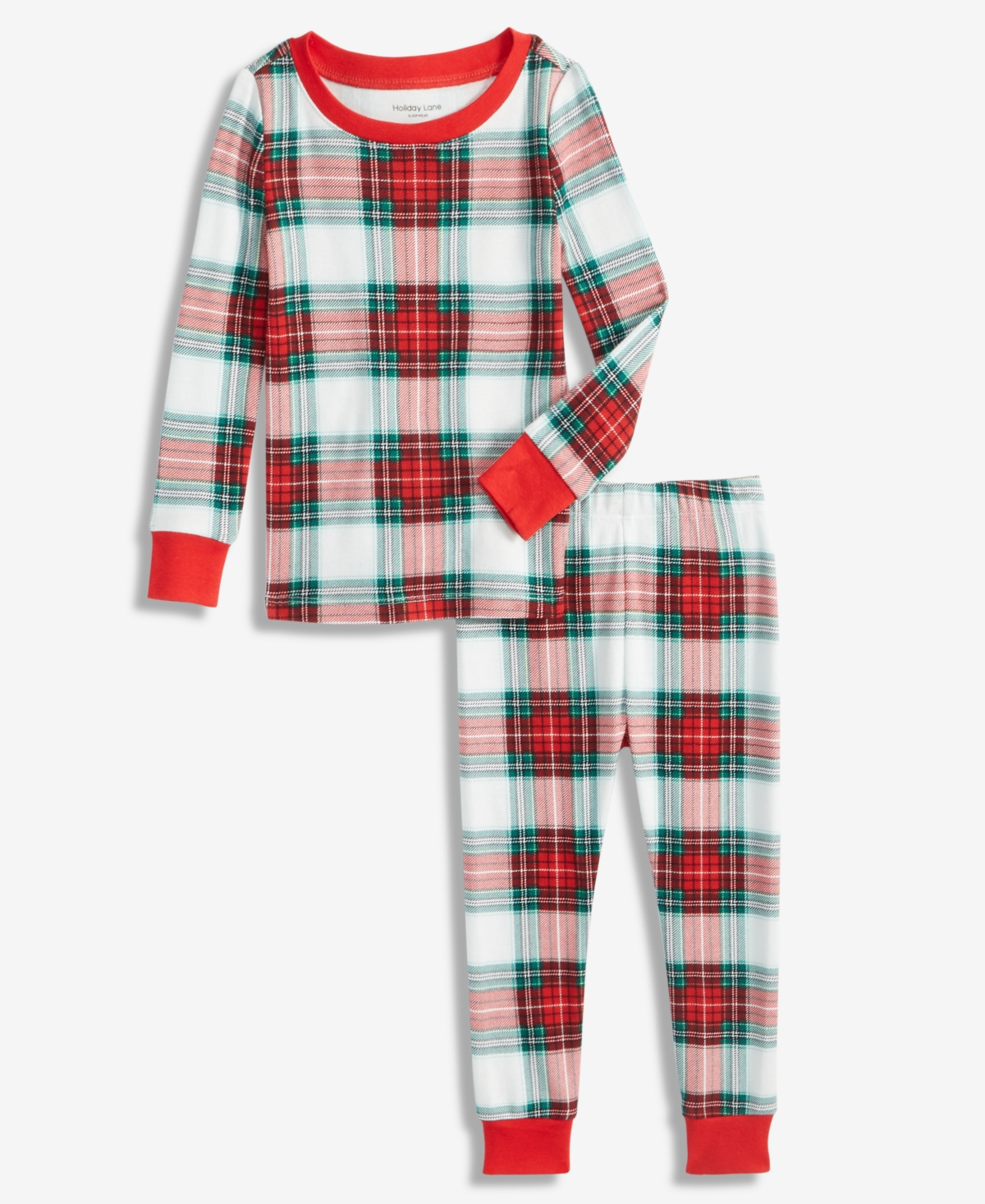 Holiday Lane Toddler 12M-4T Merry Plaid Snug-Fit Pajama Set, Macy's Exclusive