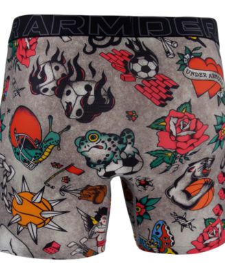 Men's Printed Performance Tech Mesh 6" Boxer Briefs