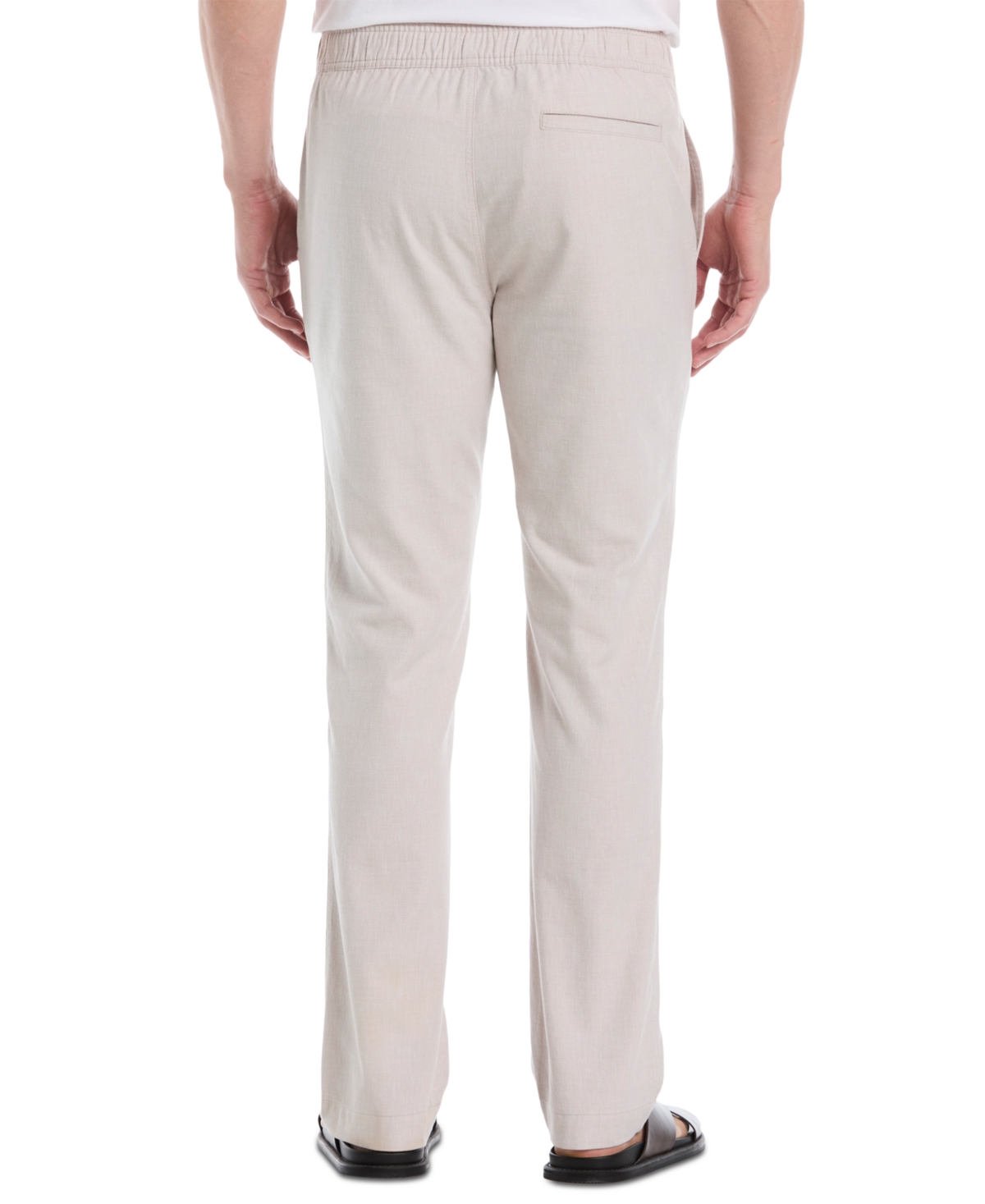Cubavera Men's Linen-blend Drawstring Pants In Gray