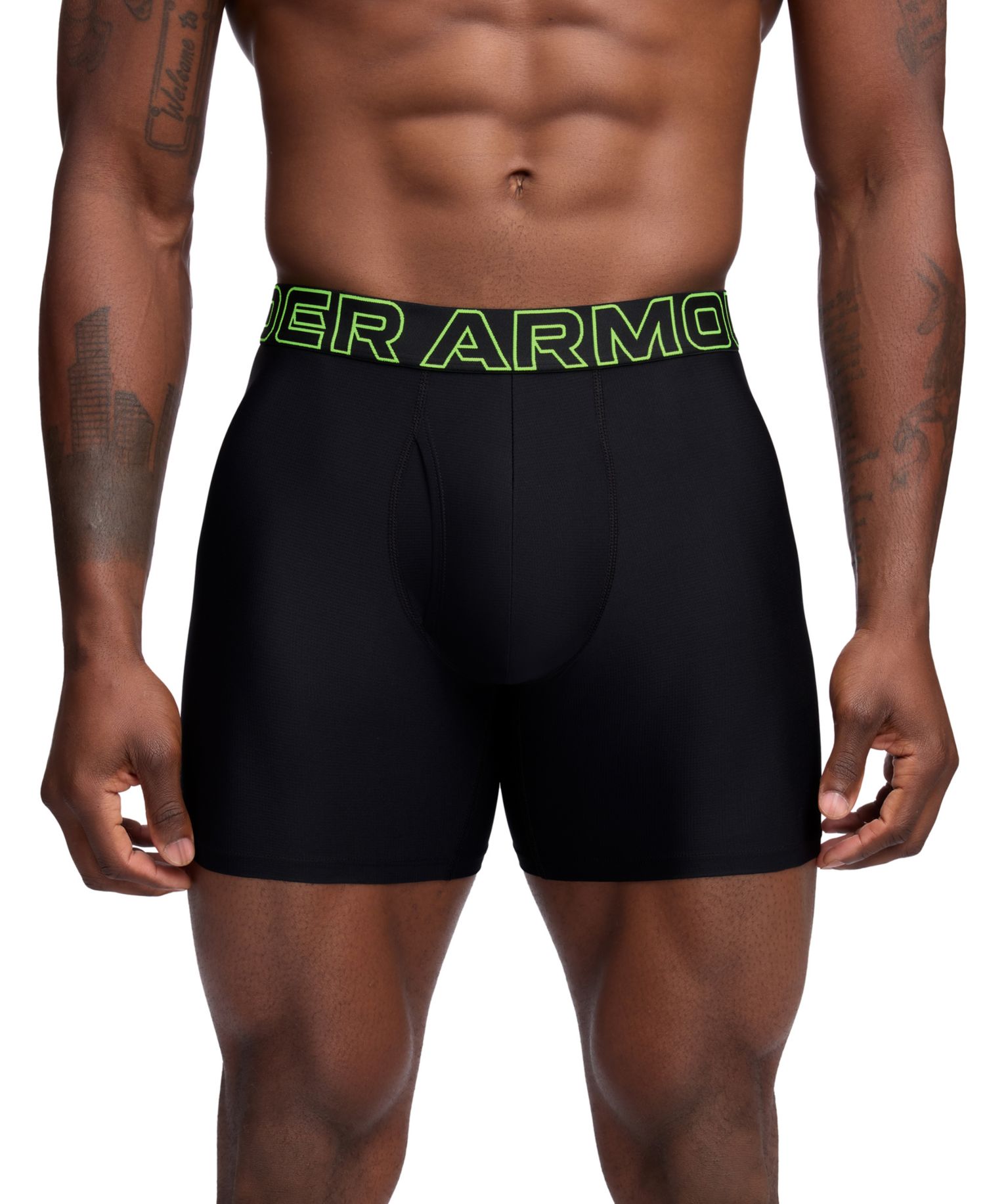 Men's Performance Tech Mesh Solid 6" Boxer Briefs - 3-pack
