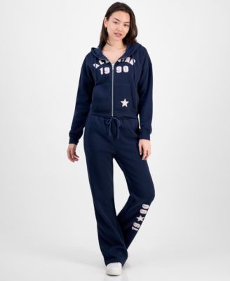 Juniors' Novelty Flare Fleece Sweatpants