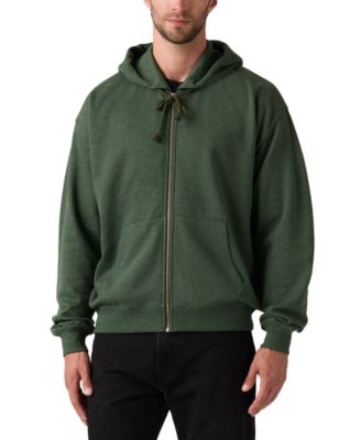 Men's Relaxed Fit Cropped Full-Zip Hoodie