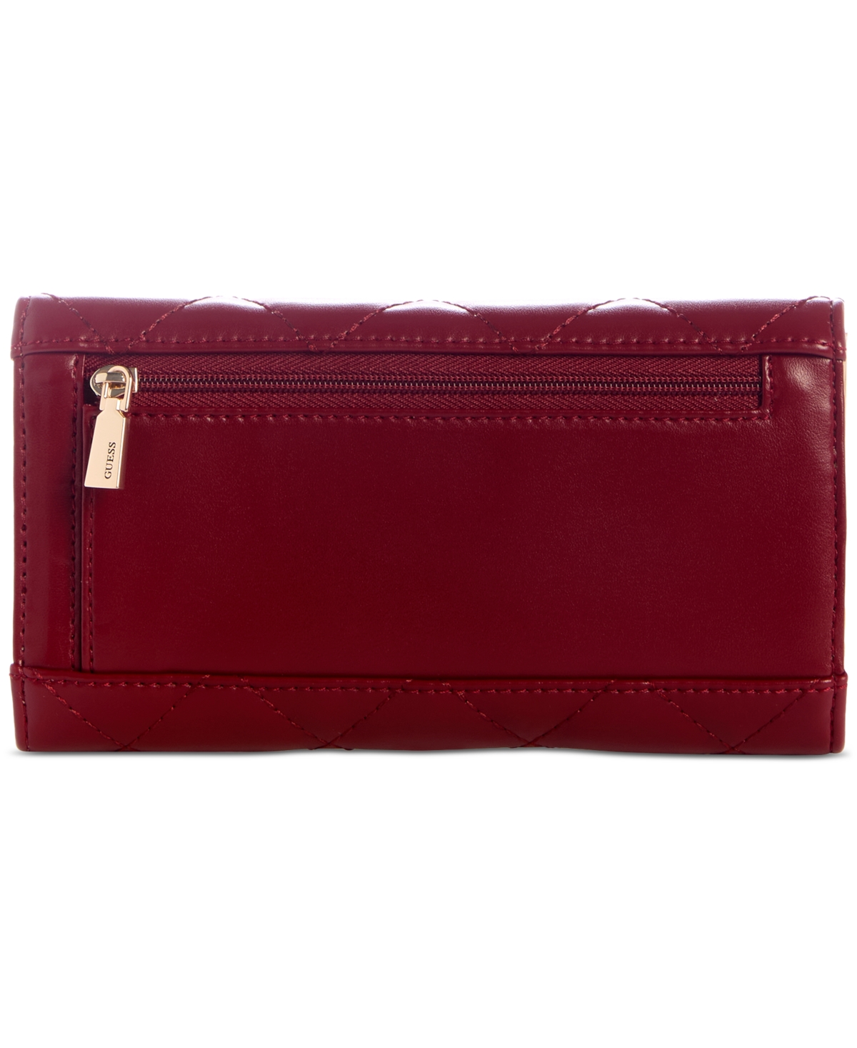 Guess Tinsley Quilted Slim Clutch In Red